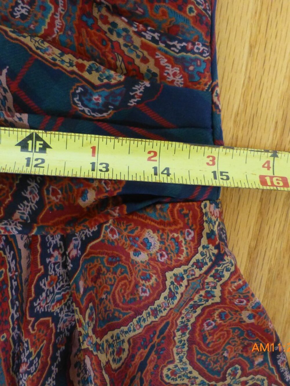 Lauren Ralph Lauren 100% Silk Paisley Plaid Sleeveless V Neck Dress Women Size 8 - Picture 7 of 11